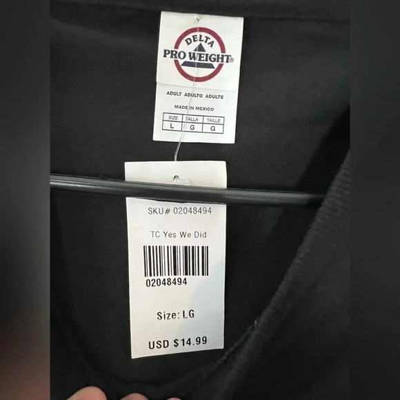 New T-Shirt Unisex Size Large Democrat Obama “Yes We Did” in black - Picture 4 of 4